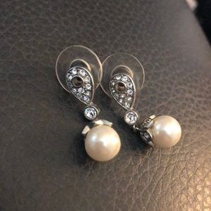 Faux pearl earrings